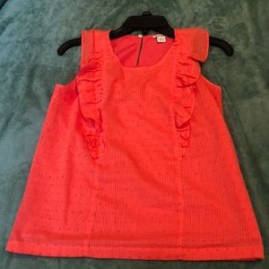 J Crew ruffle lined blouse size 00